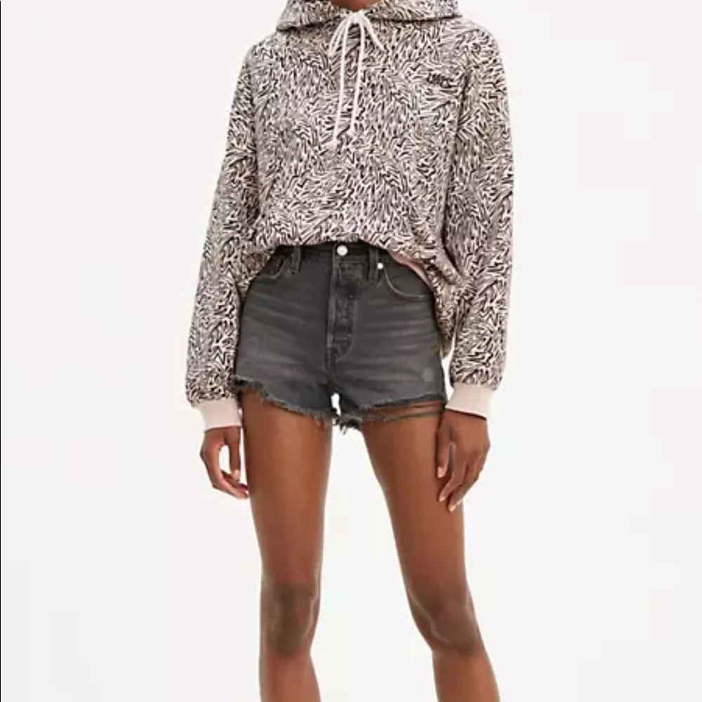 Levi’s 501 women’s high waisted black shorts